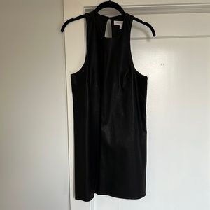 Finders Keepers black pleather shift dress